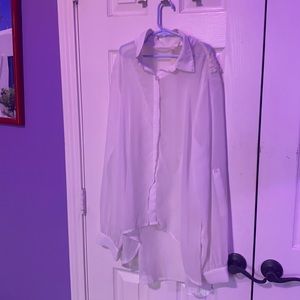 White see-through blouse